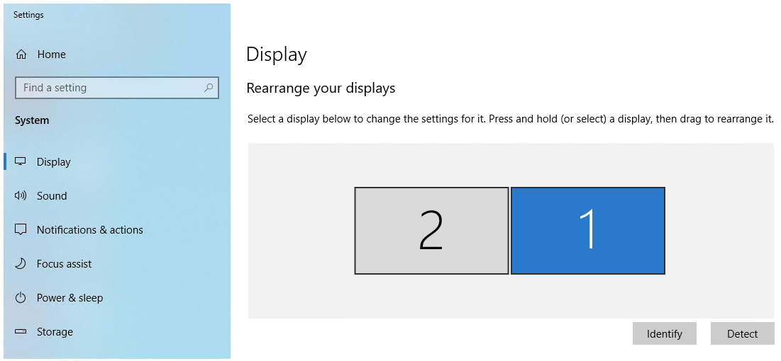 Display Rearrange your displays